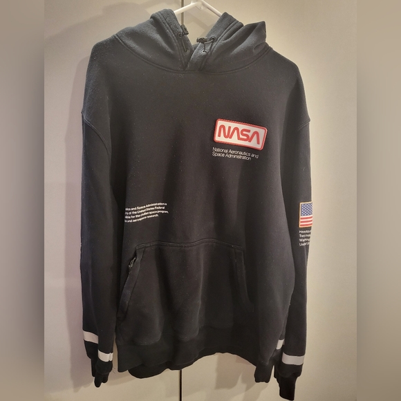 H&M Shirts H M Mens Xxl Nasa Black Hoodie Poshmark